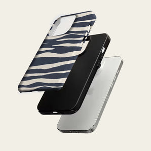 Hand Drawn Zebra Stripe Phone Case For Magnetic for iPhone 17 16 15 14 13 12 11 Pro Max Plus Double-layer Anti-Drop Back Cover
