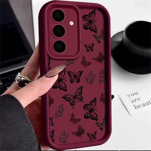 Shockproof Butterfly Case For Samsung Galaxy A56 A55 A54 5G A16 A26 A36 A17 A27 A37 A57 A18 S26 FE S21 S22 S23 S24 S25 Ultra