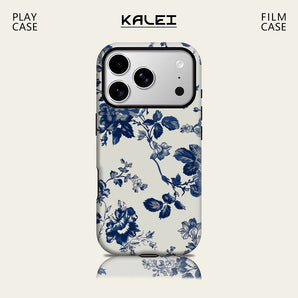 Indigo Floral IPhone17 Must for Magnetic Phone Case for IPhone 17 16 15 14 13 Pro Max Plus Single Double-layer Tough Case