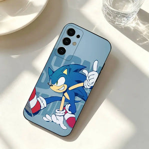 Classic Game S-Sonic Tails Knuckles Phone Case Black Silicone Soft For Samsung S25,S24,S21,S22,S23,S30,Ultra,S20,Plus,Fe,Lite