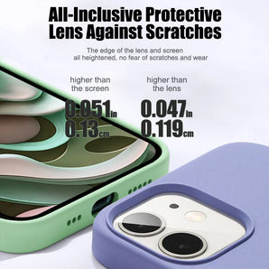 Original Liquid Silicone Phone Case For APPLE iPhone 11 13 12 14 15 16 Pro Max Plus 16E Cases Shockproof Protective Back Cover