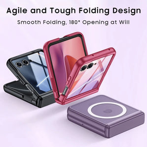 For Motorola Razr 70+ 60 50 Ultra Phone Case Magnetic Hinge Protection Anti Spy HD Clear Front Screen Protector Shockproof Cover