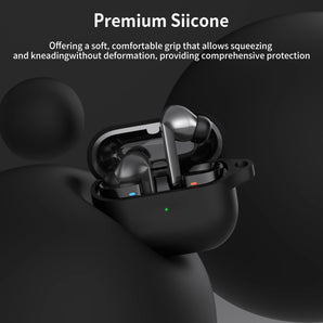 for Samsung Buds 3/Galaxy Buds3 Pro Case with Cleaning Kit Silicone Protective Cover for Galaxy Buds 3 Buzz 3Pro with Keychain