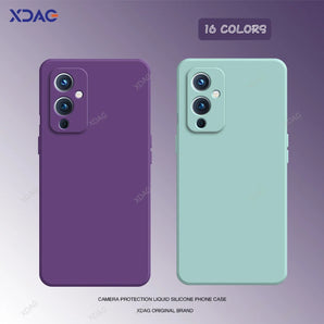 Original Case Cover for OnePlus 9 5G 6.55" LE2113 LE2111 LE2110 LE2117 LE2115 Lens Protection High Qualtiy Liquid Silicone Shell