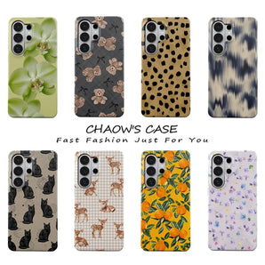 Luxury Bugrs Plush Bear Grid Phone Case for Samsung Galaxy S20 FE S22 S24 S25 S26 Plus Ultra Edge 4G 5G Double-layer Back Cover