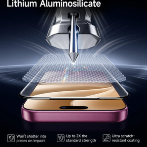 SMARTDEVIL Tempered Glass Film for iPhone 18 Pro Max 17 Pro 16 15 HD Screen Protector Shatterproof Protection Easy Installation