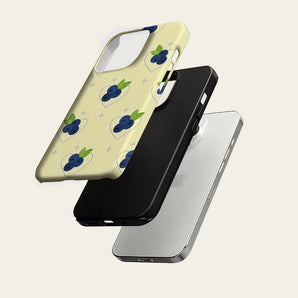 Cream Base Blueberry Cute Phone Case For Magnetic for iPhone 17 16 15 14 13 12 11 Pro Max Plus Double-layer Anti-Drop Back Cover