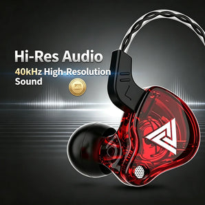 QKZ AK6 Hi‑Res Audio Sport Earphone 3.5mm Wired Control Headset With Mic Heavy Bass Stereo In Ear Earbuds For MobilePhone