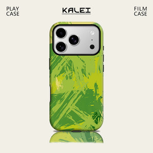Green Brush Stroke For Magnetic Must-Have Phone Case for IPhone 18 17 16 15 14 13 Pro Max Plus Single Double-layer tough Case