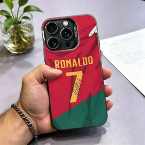 C-Cristiano R-Ronaldo Soccer Phone Case For iPhone 17,16,15,14,13,12,11 Plus,Pro Max,XS,Colorful Silver Phone case Funda Cover