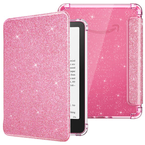 For Kindle Paperwhite 12th Gen 2024 7 Inch Glitter TPU Case Slim Clear Soft Flexible Protective Cover Auto Wake/Sleep
