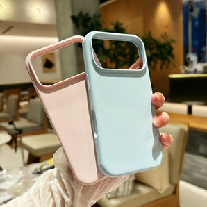 Candy Solid Color for Apple Case for iPhone 17 Air 16 15 14 13 11 12 18 Pro Max Plus Soft Liquid Silicone Slim Shockproof Cover
