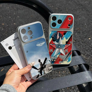 Top Gun Maverick Phone Case for Iphone 18 17 Air 16 15 14 13 12 11 Pro Max Plus Electroplated lambskin Cover