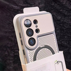 Original Metal Bracket Heat Dissipation Magnetic Case For Samsung Galaxy S26 S25 S24 Ultra For Magsafe Shockproof Cooling Cover