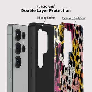 Fcicicase Colorful Leopard Phone Case For Samsung Galaxy S25 Ultra S23 Plus S24 S20 FE A36 A26 A56 A16 Anti Drop Shockproof Capa