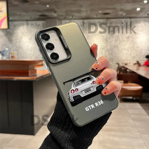 JDM CAR Phone Case For Samsung S25 S24 S23 S22 S21 S20 FE Ultra Plus Laser Hard PC+TPU Cases Back Cover