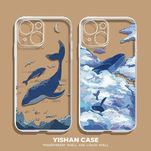 Ocean Shark Whale Print Phone Case For Motorola Moto G32 G22 G30 G60 G52 Edge 40 Pro 50 FUSION G53 G72 G73 G71 G60S G9 Play Plus