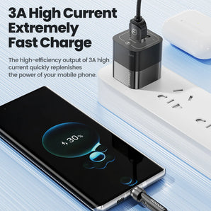 Toocki 540 Rotate Magnetic Cable Type C 3A Fast Charging Micro USB Cable for iPhone 14 Xiaomi Samsung Magnet Charger Type-C Cord