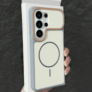 Luxury Dual Tone Matte Phone Case For Samsung Galaxy S26 S25 S24 S23 Ultra Plus For Magsafe Wireless Charge Cover