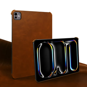 Oil Wax Genuine Leather Case For Apple iPad Pro 11 13 2025 Air 13 11 4 5 Mini 6 7 Business  Table PC Cover Cases Coque Funda
