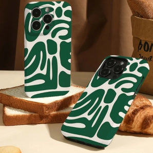 Magnetic Phone Case for IPHONE 17 16 15 14 13 12 11 16e Air PRO Plus Green Unique Art Hard Acrylic Shockproof Cover