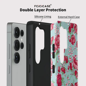 Phone Case For Samsung Galaxy S25 Ultra S20 FE S24 Plus S23+ A16 A36 A26 A56 Flower Print Silicone Matte Cover