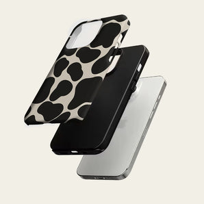 Black White Cow Print Phone Case for IPhone 17 16 15 14 13 Pro Max Plus for Magnetic Single Double-layer Tough Case