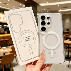For Magsafe Clear Case For Samsung Galaxy S26 S25Edge S24 S23 S21FE S22 Ultra Plus A57 A17 A16 A55 A26 A36 A54 A37 A07 A56 Cover