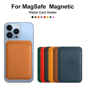 Offical Magnetic Finewoven Card Holder Leather Wallet For iPhone 18 17 16 15 14 13 Pro Max Samsung S26 S25 S24 Ultra Plus Cover