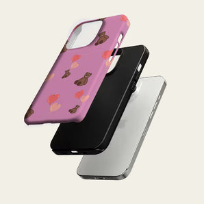 Bear Balloon Phone Case For Magnetic for iPhone 17 16 15 14 13 12 11 Pro Max Plus Double-layer Anti-Drop Back Cover