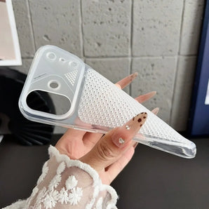 Ultra Thin Heat Dissipation Case for IPhone 18 Pro Max 17Pro 16 15 14 13 12 11 Hollowed Out Breathable Frosted Non-slip Cover