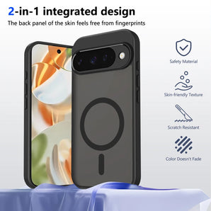 Solid Color Frosted Soft Border Translucent Hard PC Phone Case For Google Pixel 10 Pro XL 10A 9A For Magsafe Magnetic Back Cover