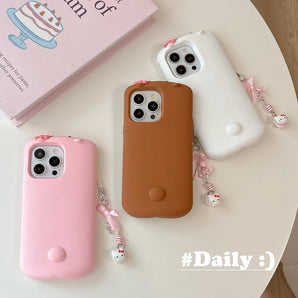 Funny 3D Cartoon Sleep Cat Phone Case For iPhone 11 12 13 16 14 15 Pro Max Plus Soft Silicone Cover With Hand Strap