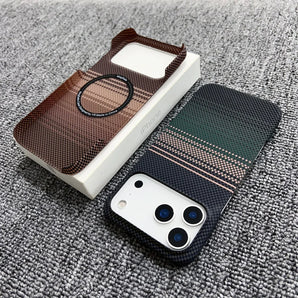 Carbon Fibre Pattern Frameless Phone Case for Apple IPhone 17 Air 16E 16 Plus 15 14 13 12 Pro Max Wireless Charging Slim Cover