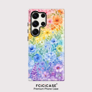 Shockproof Case For Samsung Galaxy S26 Ultra S25 S24 S23 Plus S22 S20 FE A16 A26 A36 A56 PC +TPU Flowers Cases hoesjes