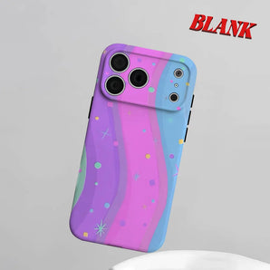 Candy Wave Phone Case for iPhone 18 17 16 15 14 13 12 11 Air Pro Max Plus Double-layer Cover