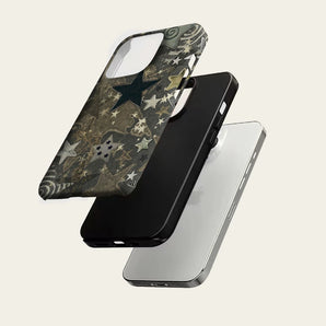 Dark Tone 3D Star IPhone17 Must for Magnetic Phone Case for IPhone 17 16 15 14 13 Pro Max Plus Single Double-layer Tough Case