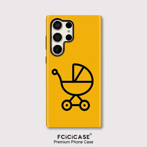 Fcicicase Baby Car Pattern Phone Case For Samsung Galaxy S25 A26 S24 Plus S26 Ultra A56 A16 S23+ S20 FE Anti-Drop Matte Shell