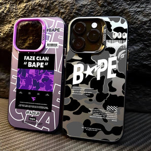 Fashion Phone Case for Samsung Galaxy S26 S25 S24 S23 S22 S21 S20 Note20 FE Ultra Edge Plus 4G 5G For-A-BAPES-Cool Matte Cover