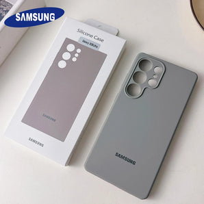 Original Liquid Silicone Solid Color Phone Case For Samsung Galaxy S26 S25 S24 S23 S22 Ultra S24 Plus FE Case With Official Box