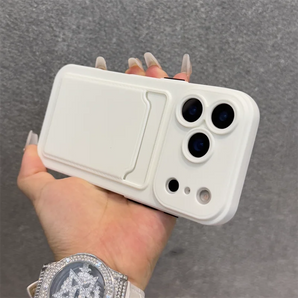 Luxury Soft Silicone Wallet Case For iPhone 17 Air 16E 15 14 Plus 13 12 Mini 11 Pro Max XR XS Shockproof Card Holder Slot Cover
