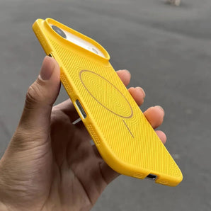 Heat Dissipation Mesh Hole For Magsafe Magnetic Case For iPhone 17 Air 16 15 14 Plus 13 12 11 Pro Max Hard Ultra Thin Skin Cover