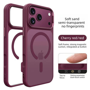 For Magsafe Translucent Magnetic Phone Case For iPhone 18 17 Pro Max 18Pro 17Pro 18ProMax Camera Protection Frosted Hard Cover