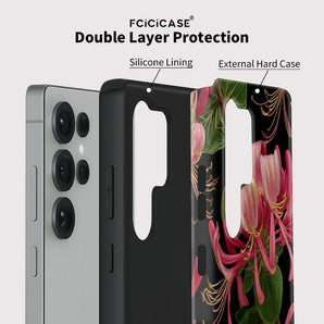 Floral Flower Print  Phone Case For Samsung Galaxy S23 Ultra S20 FE S24 Plus S25+ A16 A26 A56 A36 Shockproof Cover