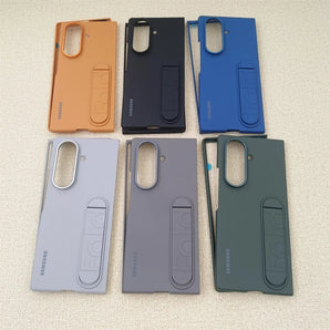 Samsung Galaxy Z Fold 7 5G Sensory Standing Phone Case Foldable Bracket Hard PC Cover ZFold7 Anti-fall Shockproof Protect Shell
