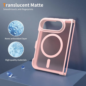 Slim Matte Translucent For Magsafe Case For iPhone Duo duo DUO Fold Wireless Charging Shockproof Back Front PC Hard Cover