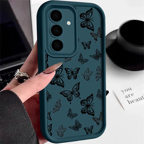 Shockproof Butterfly Case For Samsung Galaxy A56 A55 A54 5G A16 A26 A36 A17 A27 A37 A57 A18 S26 FE S21 S22 S23 S24 S25 Ultra
