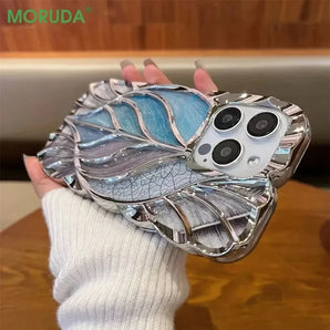 17 Pro Max Fashion 3D Maple Leaf Colorful Case for iPhone 17Air 16 15 ProMax 14 Plus 11 12 13 Pro Max Wave Bumper Silicone Cover
