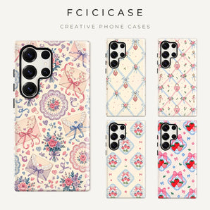Flowers Case For Samsung Galaxy S26 Ultra S25 S24 S23 Plus S22 S20 FE A16 A26 A36 A56 Double-layer PC +TPU Cover Coque