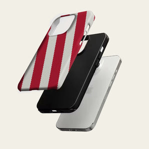 Red & White Weave Phone Case for IPhone 17 16 15 14 13 Pro Max Plus for Magnetic Single Double-layer Tough Case